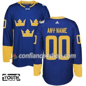 Adidas Maillot de Hockey Suède Personnaliser Coupe du monde de hockey sur glace 2016 Violet Premier - Enfant